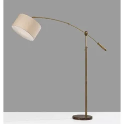 Adler Arc Floor Lamp Antique Brass - Adesso