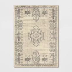 Hancock Distressed Center Motif Rug Beige - Threshold™ -Decor Haven Shop GUEST be876dc4 ac47 4320 bfe0 7a03c9caedf2