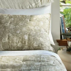 Standard Floral Print Trad Cotton Voile Lofty Quilt Sham Green - Threshold™ -Decor Haven Shop GUEST bf71adc4 05df 450f bbec e4fe8094f052