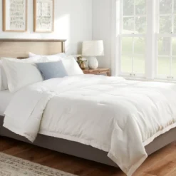 Family-Friendly Comforter & Sham Set Chambray - Thresholdâ˘