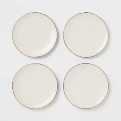 4pk Ceramic App Dining Plates Ivory/Gold - Threshold™ -Decor Haven Shop GUEST c41fd338 9b7e 4914 8b60 3094f7097daa