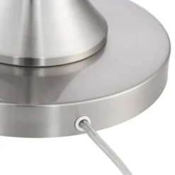 Possini Euro Design Modern Floor Lamp 64" Tall Brushed Nickel Silver Organza White Linen Drum Shade For Living Room Bedroom Office -Decor Haven Shop GUEST c6dfbe8e 2b7e 4a29 a926 3521ac4c1fa2