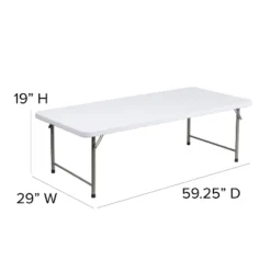 Flash Furniture 4.93-Foot Kid's Granite White Plastic Folding Table 12 Flash Furniture 4.93-Foot Kid's Granite White Plastic Folding Table -Decor Haven Shop GUEST ca401930 3ca2 43e4 a6f4 88afb68478bb