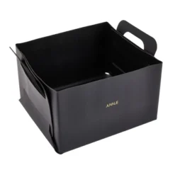 Juvale 2 Pack Faux Leather Foldable Storage Bins With Handles, Collapsible Baskets For Home Organization, Black, 10 X 6.5 In -Decor Haven Shop GUEST d1e4259f 0ab3 4f67 96e9 366420246416