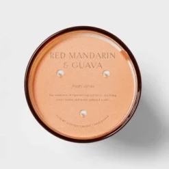 Colored Vase Glass With Dustcover Mandarin & Guava Candle Orange - Threshold™ -Decor Haven Shop GUEST d3b0111f a038 45b0 94b7 4c6c85a435e3