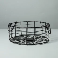 Round Wire Storage Basket With Handles Black - Hearth & Hand™ With Magnolia 11 Round Wire Storage Basket With Handles Black - Hearth & Hand™ With Magnolia -Decor Haven Shop GUEST db906be6 c2aa 4ee5 bb74 a0cff421c0e0