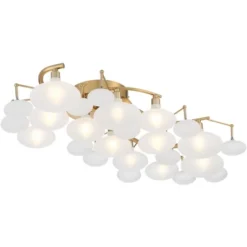 Possini Euro Design Lilypad Modern Ceiling Light Semi Flush Mount Fixture 30 1/4" Wide Warm Brass 12-Light Frosted Glass Shade For Bedroom Living Room 16 Possini Euro Design Lilypad Modern Ceiling Light Semi Flush Mount Fixture 30 1/4" Wide Warm Brass 12-Light Frosted Glass Shade For Bedroom Living Room -Decor Haven Shop GUEST dec42141 80e6 4416 977e 08a265036989