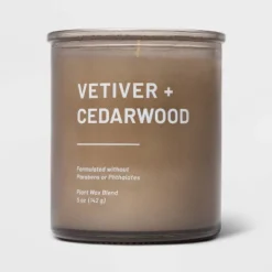 Glass Jar Vetiver And Cedarwood Candle Brown - Threshold™ -Decor Haven Shop GUEST dfa4fefe 0ef4 4373 802b 4787eff784da