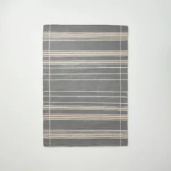 Wool Blend Variegated Stripe Area Rug Dark Gray - Hearth & Hand™ With Magnolia -Decor Haven Shop GUEST dfeaf7b3 fe91 42d0 a761 a75fb13a64e0