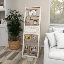 Wood 6 Slot Wall Photo Frame With Floor Stand Brown - Olivia & May -Decor Haven Shop GUEST e07ede80 ff59 4d78 95f1 3c6851e1b172