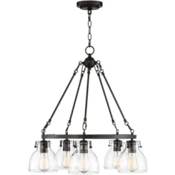 Possini Euro Design Bellis Bronze Wagon Wheel Pendant Chandelier 25" Wide Modern Clear Glass 5-Light Fixture For Dining Room House Kitchen Island Home 14 Possini Euro Design Bellis Bronze Wagon Wheel Pendant Chandelier 25" Wide Modern Clear Glass 5-Light Fixture For Dining Room House Kitchen Island Home -Decor Haven Shop GUEST e7bbb215 b714 48ed 95f2 82d1e0902641