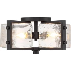 Possini Euro Design Adri Modern Ceiling Light Flush Mount Fixture Black 16 1/2" Wide Black 4-Light Textured Glass For Bedroom Kitchen Living Room Home -Decor Haven Shop GUEST e96a682b d765 4dbc 99b6 5255f09eebd3