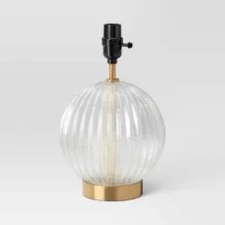 Small Ribbed Glass Lamp Base Clear - Threshold™ -Decor Haven Shop GUEST ee23bb4b bc94 4203 8178 905a5c519153