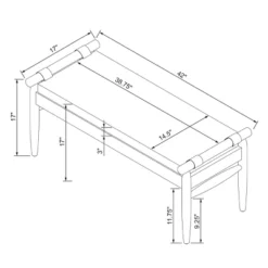 Upholstered Natural Wood Accent Bench Oatmeal - Hearth & Hand™ With Magnolia -Decor Haven Shop GUEST ef9437ac 18a2 4047 8ac0 d097d78327a9