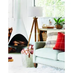 Oak Wood Tripod Floor Lamp Dark Brown - Threshold™ -Decor Haven Shop GUEST f662f2ec 6ed0 4f35 8681 9ea5c84bfc7c