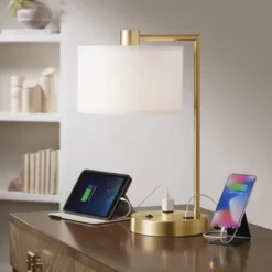 360 Lighting Colby Antique Gold Desk Lamps With Outlet And USB Port Set Of 2 -Decor Haven Shop GUEST fb9fc1fe 388f 44d7 825c 6da7e7393c29